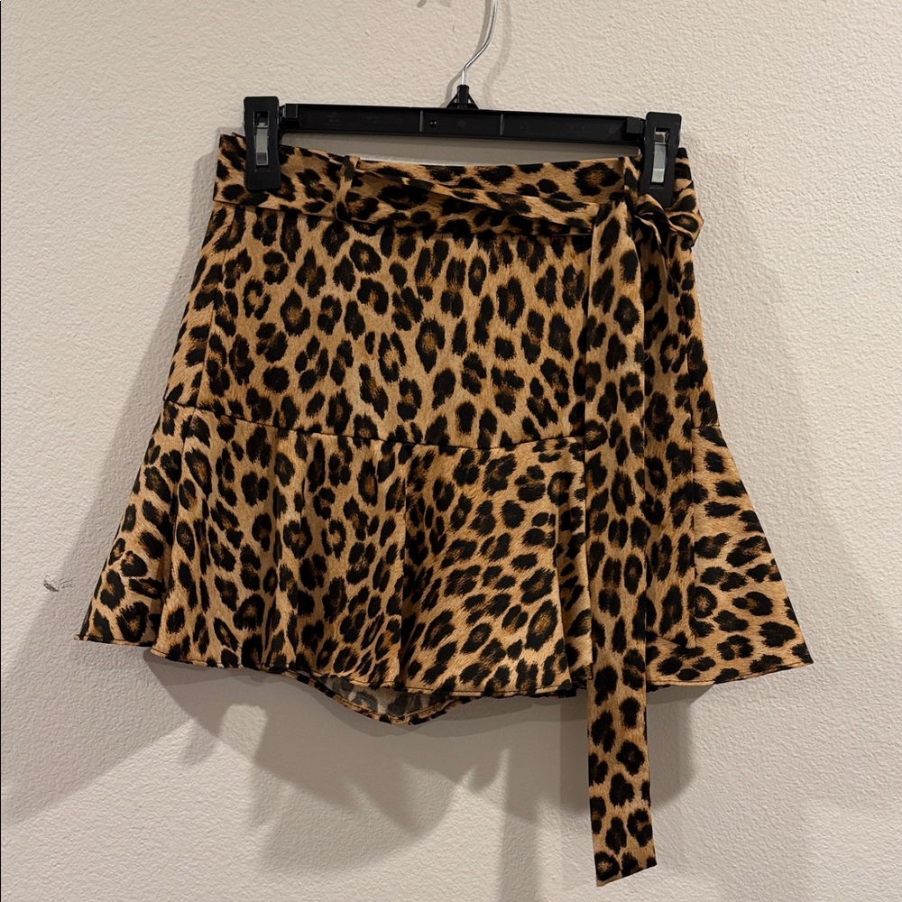 Zara Animal Print Mini Skirt